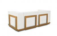 
Finishing combinations: Oak structure - White leather